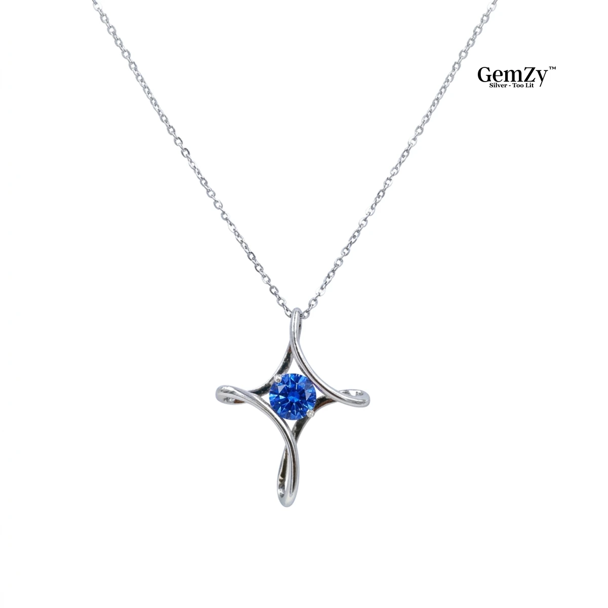 Elegant 925 Sterling Silver Exclusive Chain Pendant with Cross