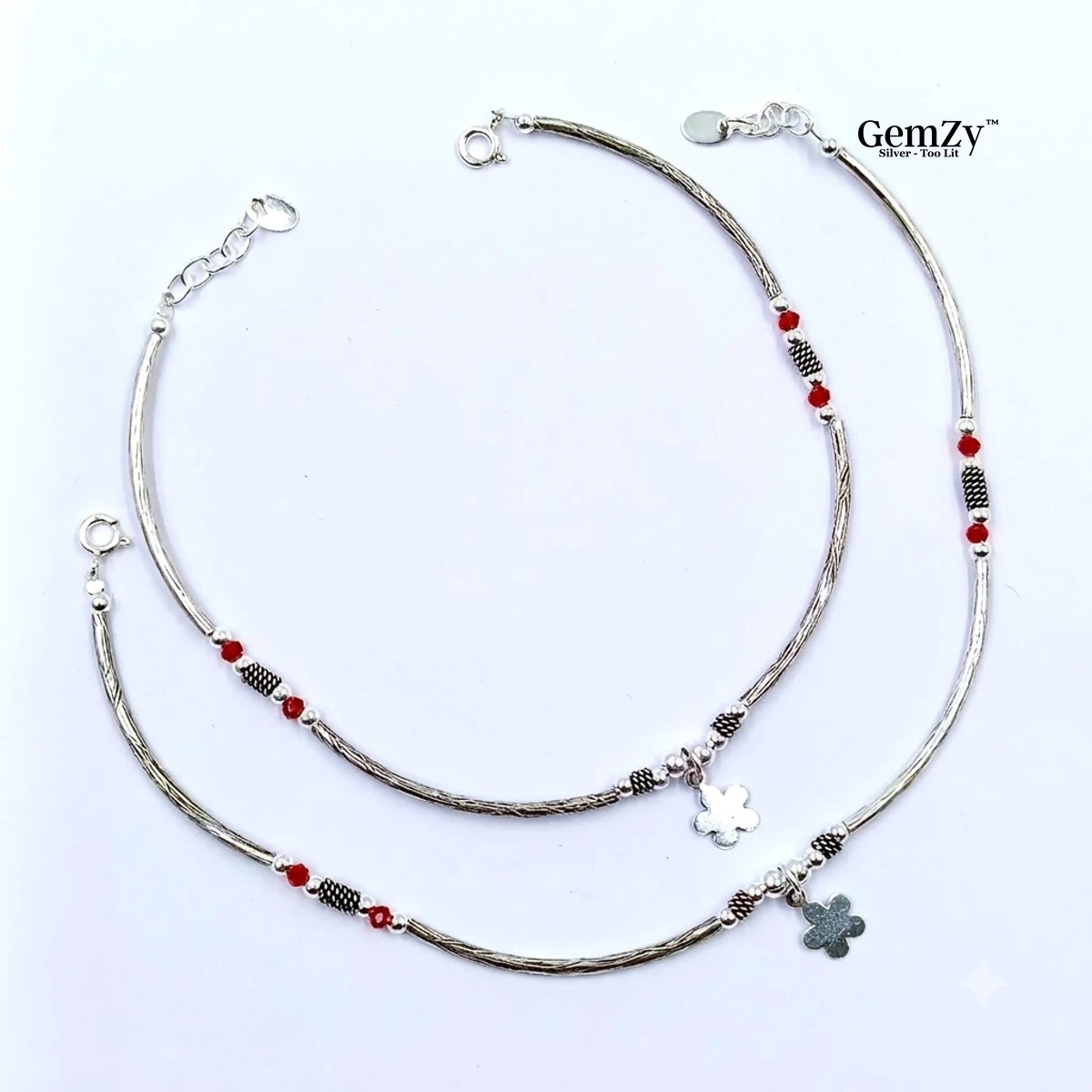 Chic Pipe Anklet in 925 Sterling Silver - Perfect for Summer