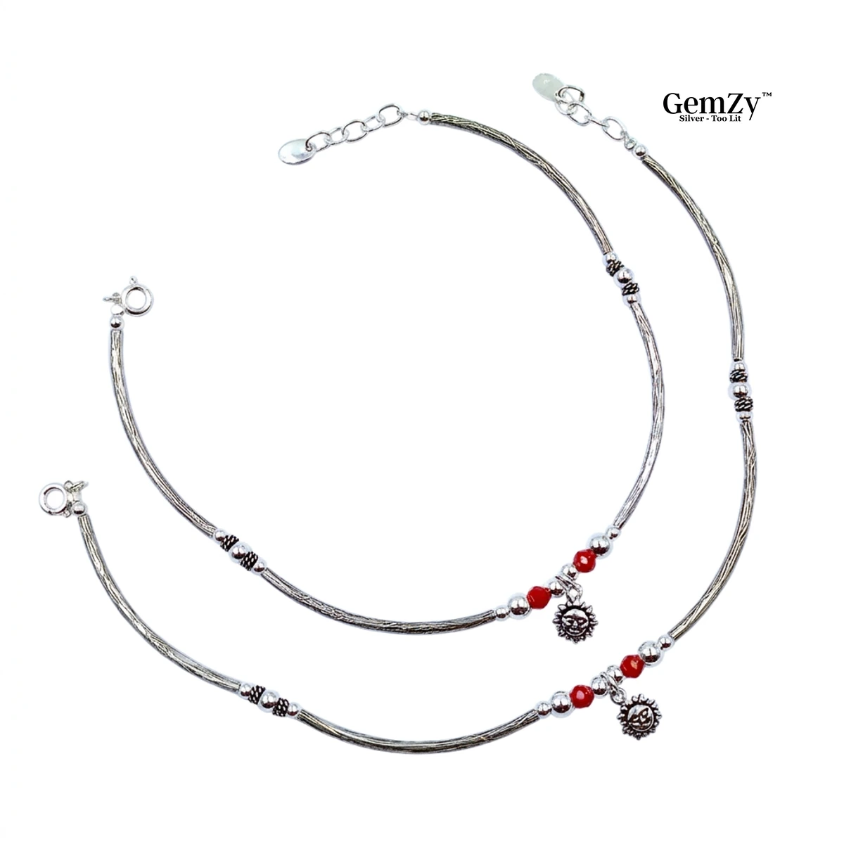 Stylish 925 Sterling Silver Pipe Anklet for Everyday Elegance