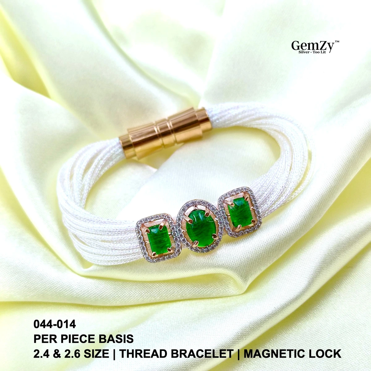 Elegant Thread Bracelet with Magnetic Lock