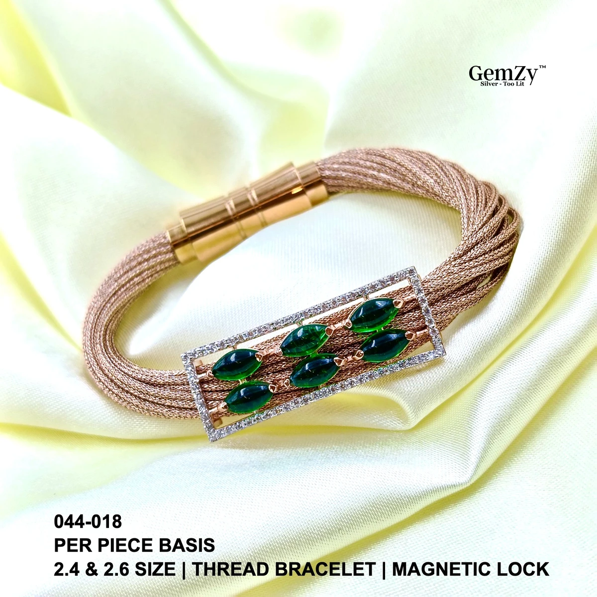 Elegant Thread Bracelet with Magnetic Lock