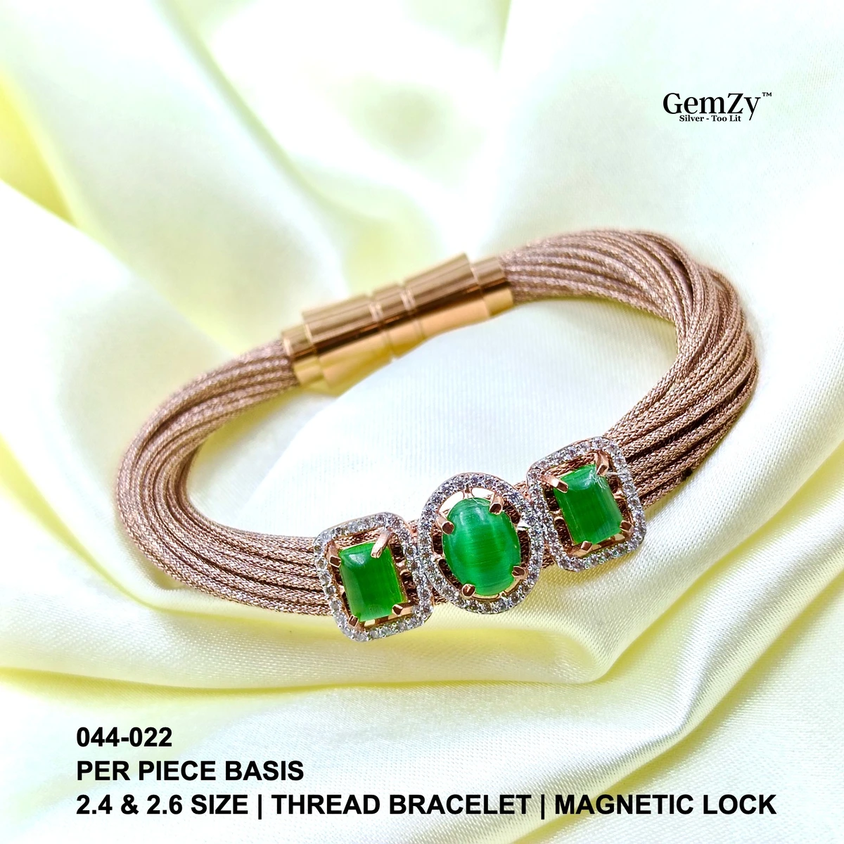 Elegant Thread Bracelet with Magnetic Lock
