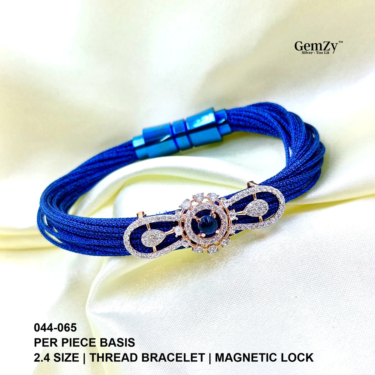 Elegant 2.4 Size Thread Bracelet with Magnetic Lock