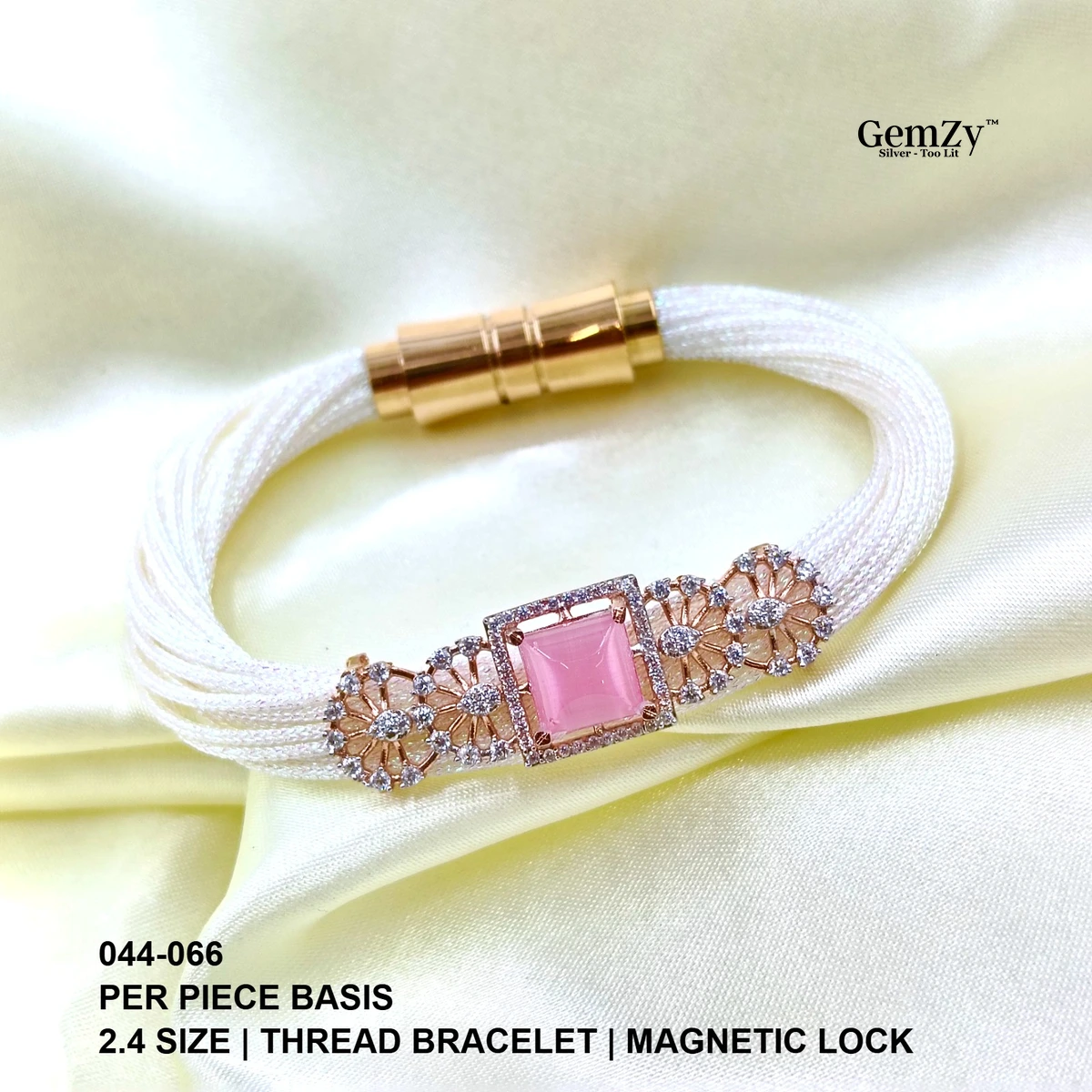 Elegant 2.4 Size Thread Bracelet with Magnetic Lock