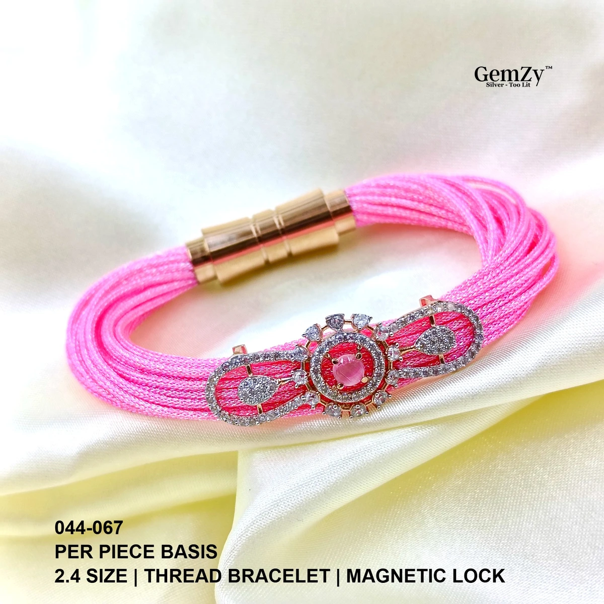 Elegant 2.4 Size Thread Bracelet with Magnetic Lock