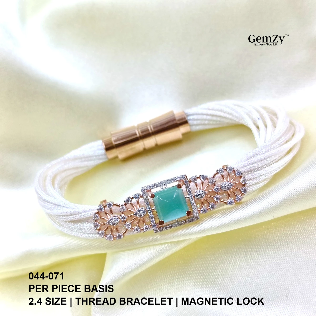 Elegant 2.4 Size Thread Bracelet with Magnetic Lock