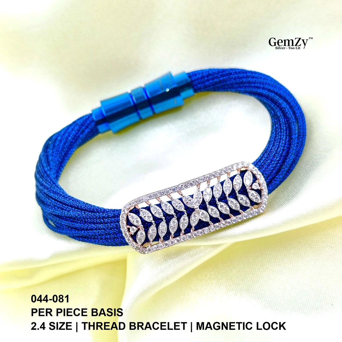 Elegant 2.4 Size Thread Bracelet with Magnetic Lock